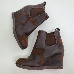 Donald Pliner Booties 7 M Dillon Brown Leather‎ Wed